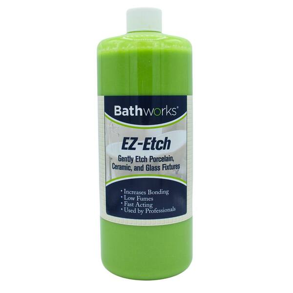 BATHWORKS 32 oz. EZ Etch Porcelain, Ceramic, and Glass Etching Paste Kit (2  tub kit) EZPZ-02 - The Home Depot