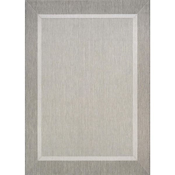 Couristan Recife Stria Texture Champagne-Taupe 4 ft. x 5 ft. Indoor/Outdoor Area Rug