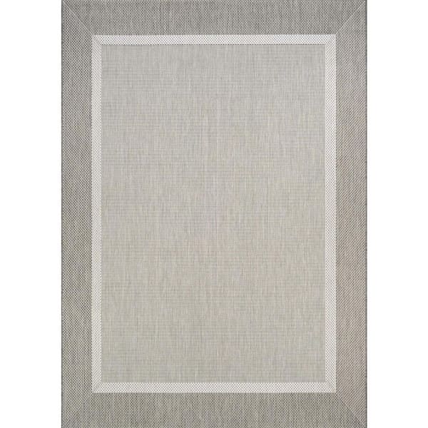 Recife Stria Texture Ivory-Taupe 9 ft. x 13 ft. Flatwoven Solid Rectangle Indoor/Outdoor Area Rug