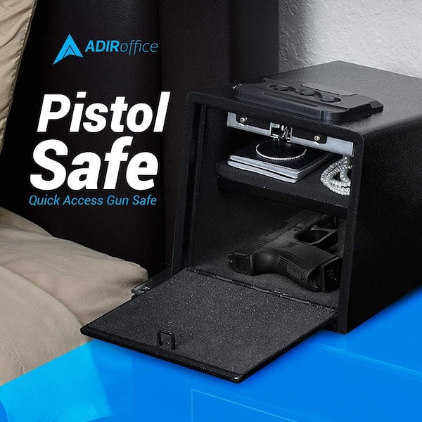 2-Gun Quick Access Digital Pistol Gun Safe, Black