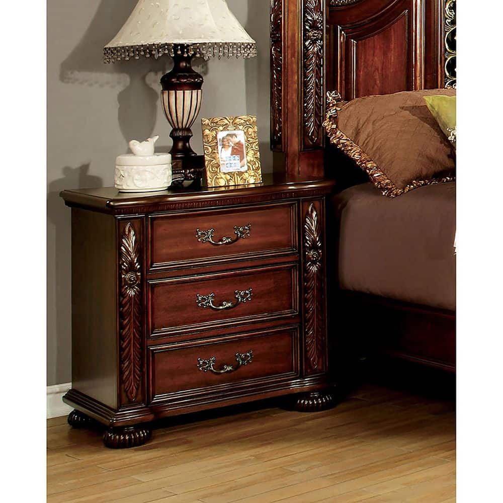 Furniture of America Colady Traditional Brown Cherry 3-Drawer