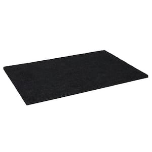 Black Beauty Black Colored 36 in. x 72 in. Indoor or Outdoor Doormat