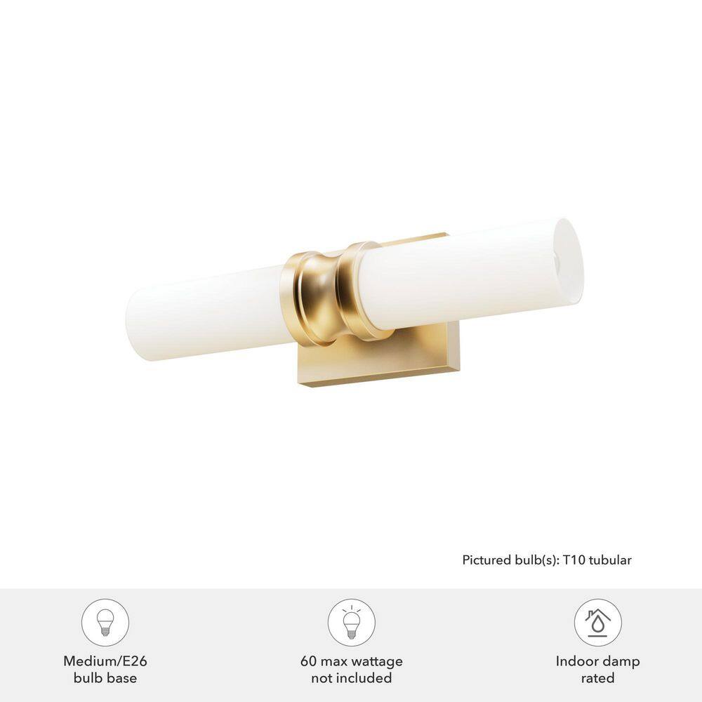 Alturas Gold & White 16" Outdoor Dimmable Vanity Light