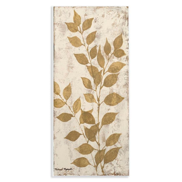Natural Leaves Impression by Michael Marcon Unframed Nature Graphic Art Print 17 in. x 7 in.