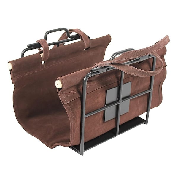 ACHLA DESIGNS 16 in. L Graphite Wright Design Wood Holder with Suede Carrier