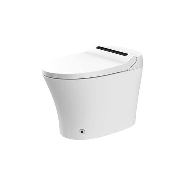 Elongated Smart Toilet 1-Touch Bidet Toilet with UV Hygiene, Heated Seat