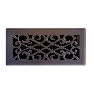 Decor Grates 4 In X 10 In Steel Floor Register In Antique Brass Sph410 A The Home Depot