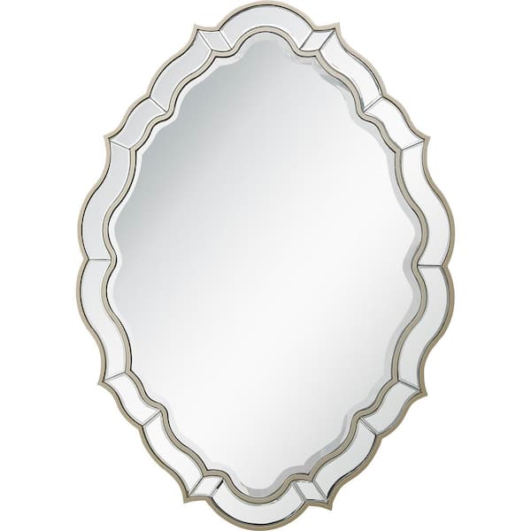Camden Isle Eleanor 30 in. x 42 in. Modern Oval Framed Decorative Mirror