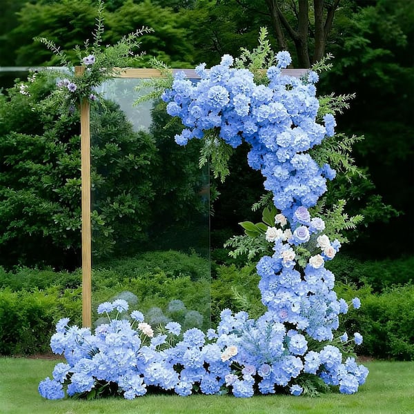 Light Blue Hydrangea Artificial Flowers Bulk, 20-Pack L0CLYPFTQ1