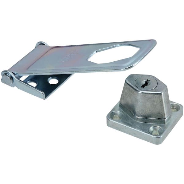Stanley-National Hardware 4-1/2 in. Zinc Plate Key locking Hasp