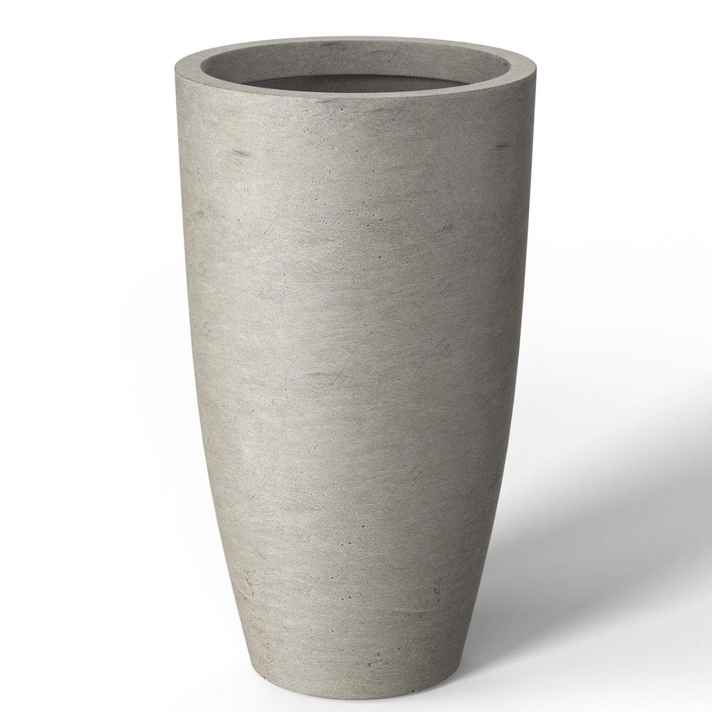 13.5 in. Large Light Gray(Enhanced Interior) Concrete Round Planter / Pot with Drainage Holes price history on PriceWatchPro