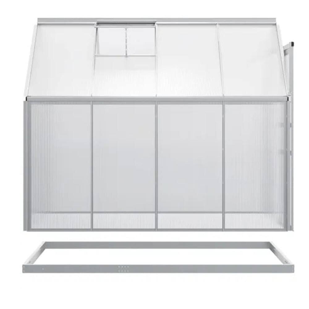 8 ft x 6 ft Outdoor Greenhouse-Walk-In House with Door, Vent and Rain Gutter, Panels for Winter Gardening price history on PriceWatchPro