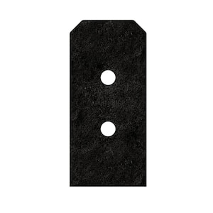 Outdoor Accents Avant Collection ZMAX, Black Post Base Side Plate for 4x Lumber (2-Pack)