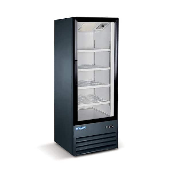 Norpole 9 cu. ft. Single Door Commercial Merchandiser Refrigerator in Black