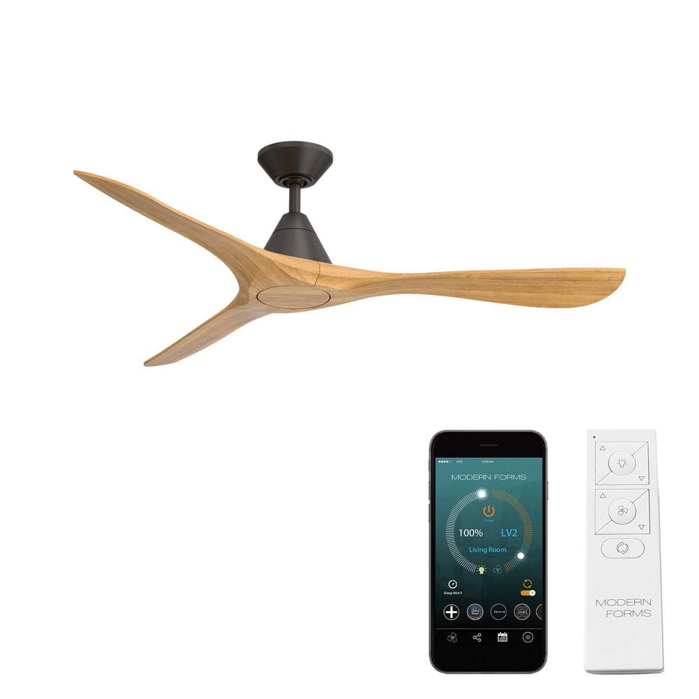 Carve 60 in. Smart Indoor/Outdoor Bronze/Honey Oak Downrod Mount Standard Ceiling Fan with Remote price history on PriceWatchPro