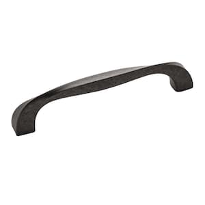 Twist Collection 5 in. (128 mm) C/C Black Iron Cabinet Door and Drawer Pull (10-Pack)