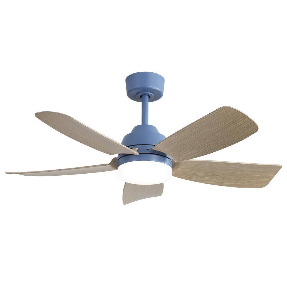 42 in. Integrated LED Blue Indoor Flush Mount Ceiling Fan Light with 6 Wind Speed and Reversible DC Motor price history on PriceWatchPro