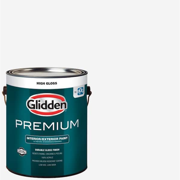 Glidden Premium 1 gal. PPG1101-3 Stylish Semi-Gloss Exterior Latex Paint  PPG1101-3PX-1SG - The Home Depot