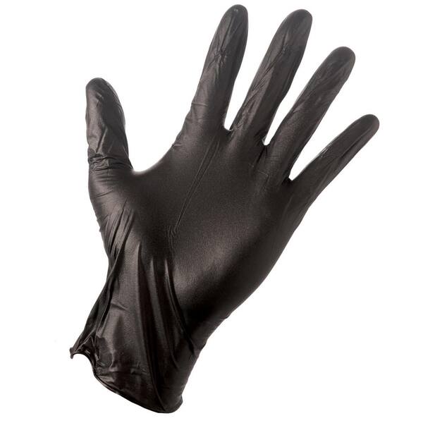 thumbnail image 2 of Advance 5 Mil Black Nitrile Disposable Gloves - Powder-Free, Case Of 1000 (S, M, L, XL Available) 2 of 6