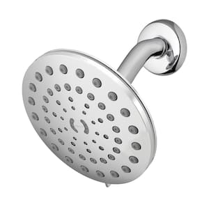 8-Spray Patterns with 1.8 GPM 7 in. Wall Mount Rain Fixed Shower Head in Chrome