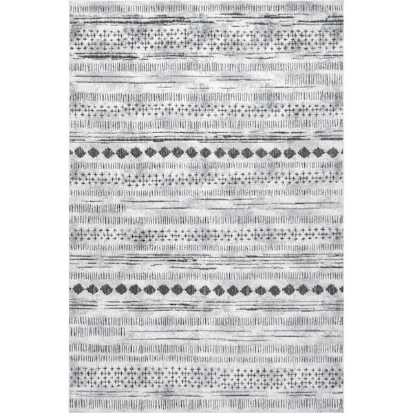 nuLOOM Aida Gray 9 ft. x 12 ft. Tribal Area Rug