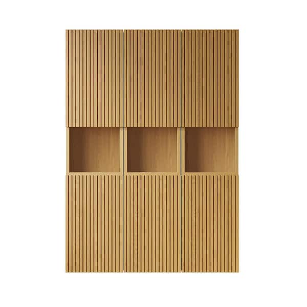 41 in. W x 12 in. D x 59 in. H Bathroom Storage Wall Cabinet in Oak