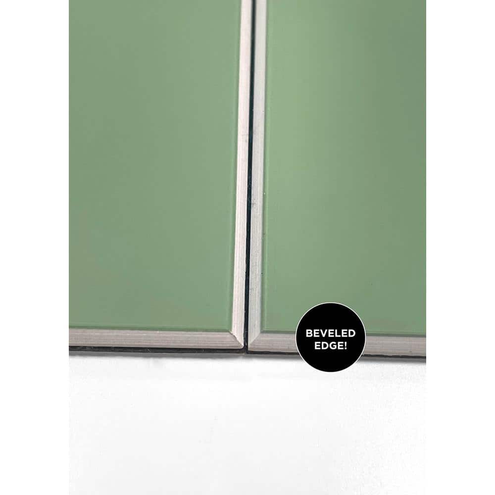 Green Peel and Stick Subway Wall Tiles for Kitchen and Bathroom