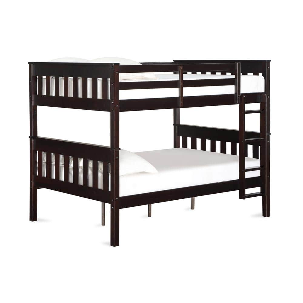 Dorel Living Waller Espresso Full Over Full Bunk Bed with USB Port