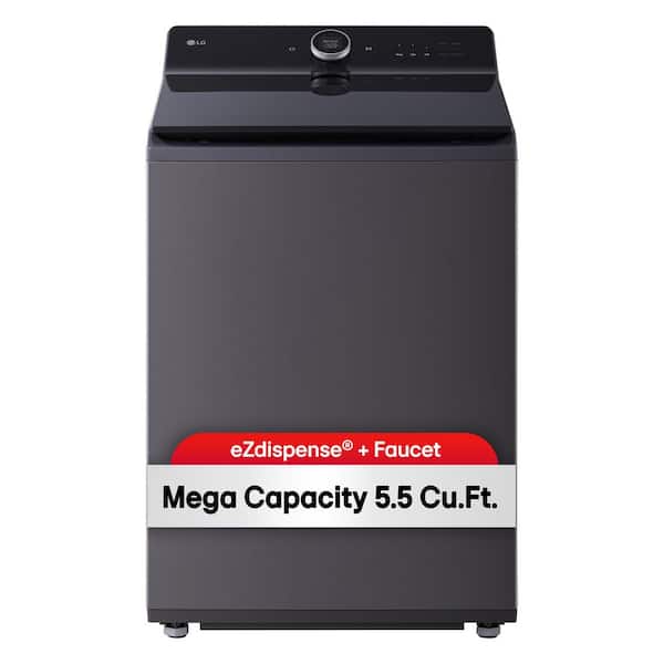 5.5 cu. ft. SMART Top Load Washer in Matte Black with Impeller, eZDispense and Faucet Water and LCD Digital Dial Control