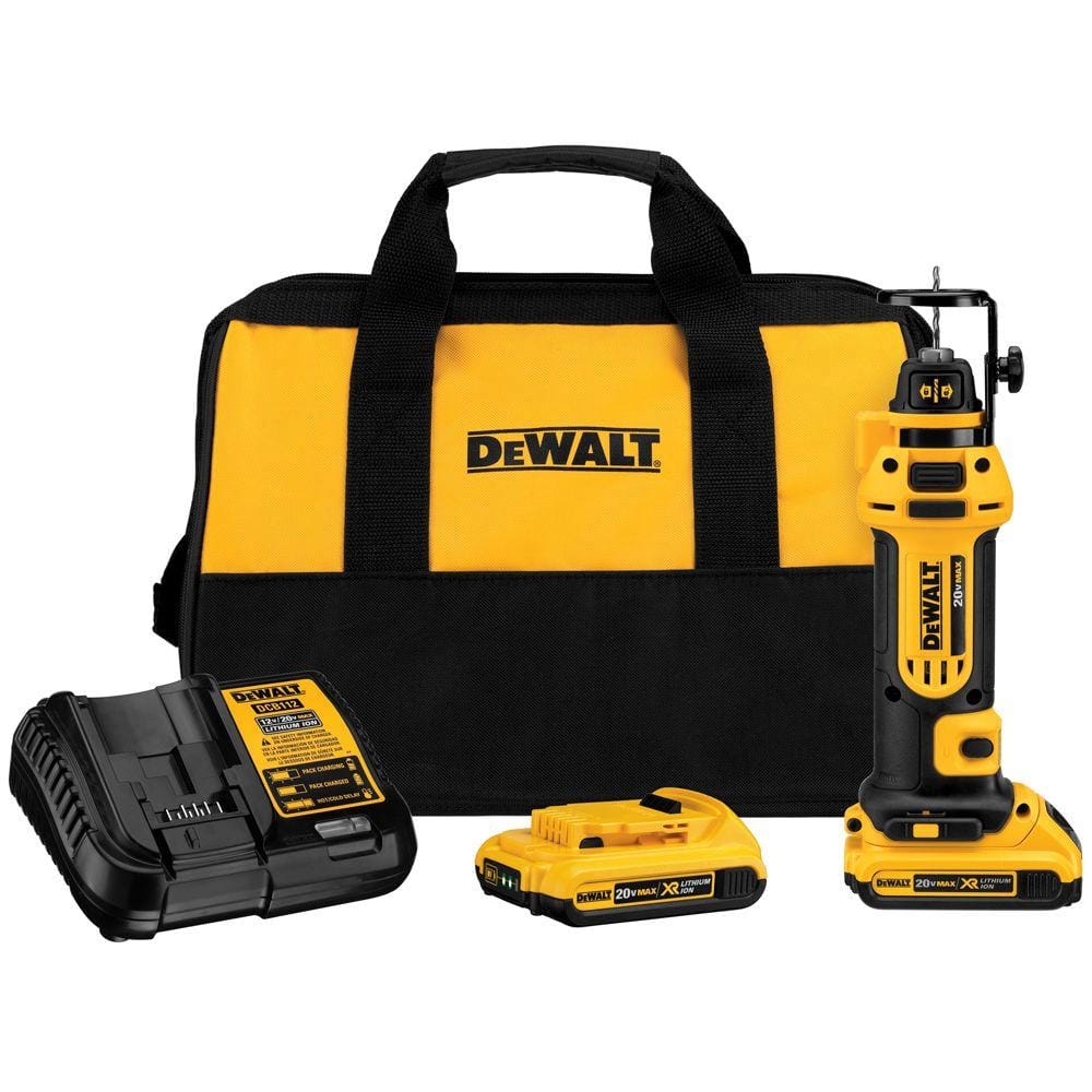 DEWALT 20V MAX Cordless Drywall Cut-Out Tool with (2) 20V 2.0Ah Batteries  and Charger DCS551D2 The Home Depot