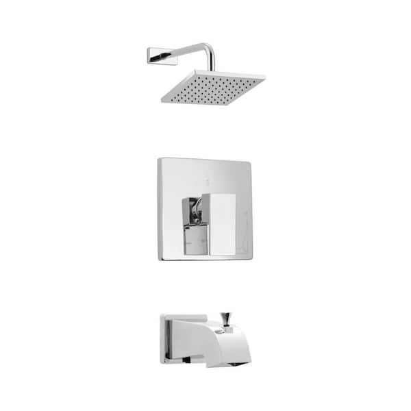 Glacier Bay Marx Single Handle 1-Spray Tub and Shower Faucet in Chrome (Valve Included)
