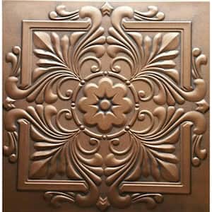 Victorian Antique Bronze 1.6 ft. x 1.6 ft. Decorative Foam Glue Up Ceiling Tile (21.6 sq. ft./case)