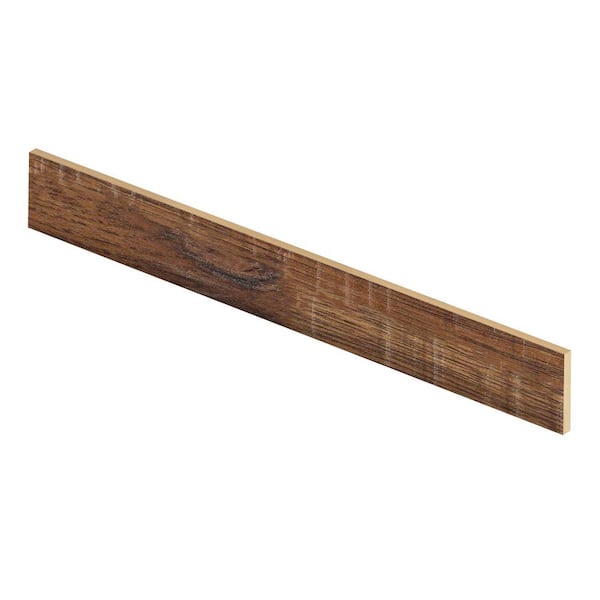 Cap A Tread Distressed Brown Hickory 47 in. L x 1/2 in. T x 7-3/8 in. W Laminate Reversible Riser for Stair Treads