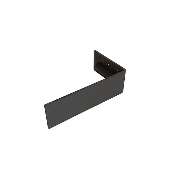 Hampton Bay 10 in. L Black/Matte Low Profile Alpha Countertop Support Bracket