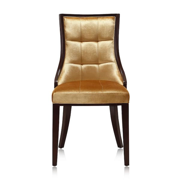 Antique gold 2024 dining chairs