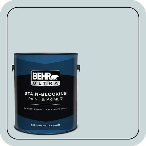 BEHR ULTRA 1 gal. #PPU13-16 Offshore Mist Satin Enamel Exterior Paint & Primer