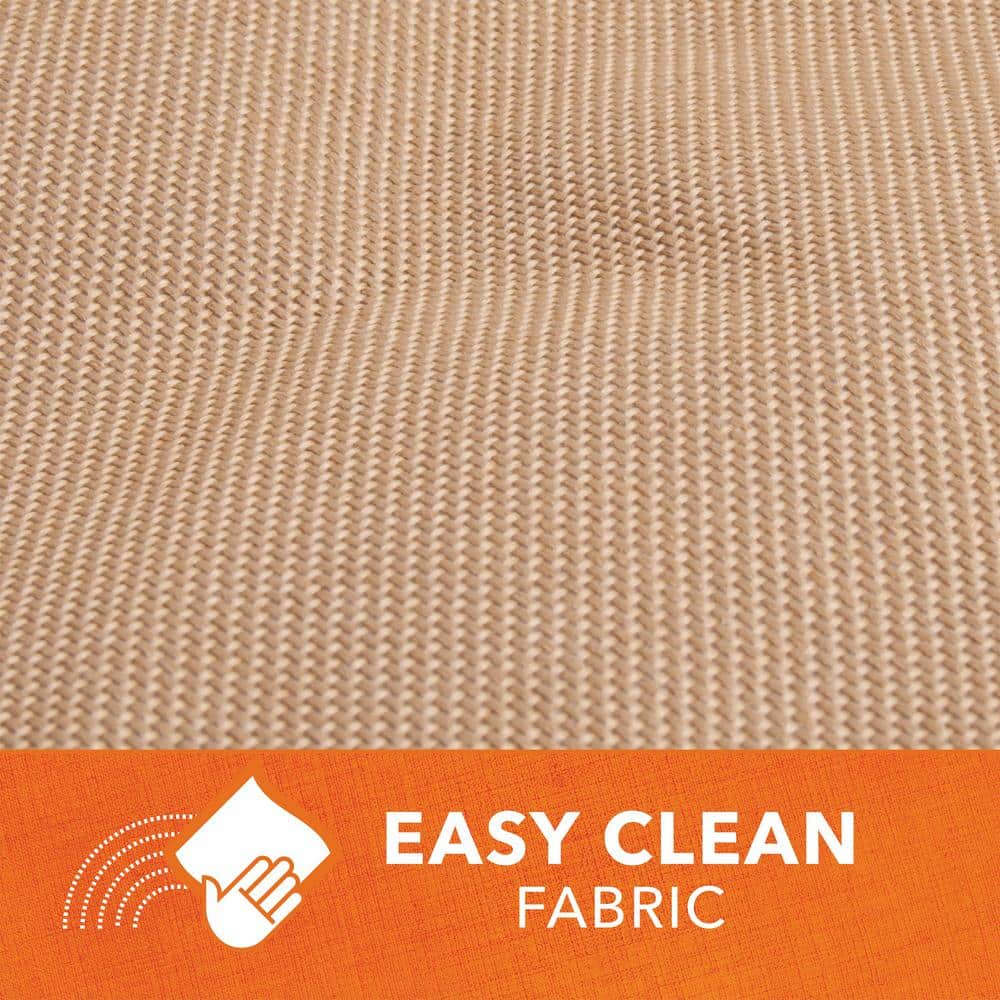 Khaki Weather-Resistant Patio Chair Covers, 27" x 34" x 31", Set of 2