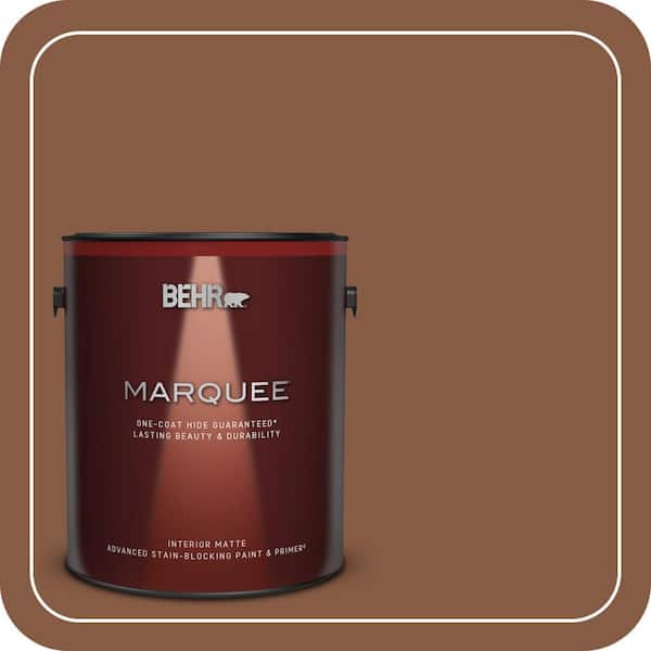 BEHR MARQUEE 1 gal. #ICC-80 Cinnamon Spice Matte Interior Paint & Primer