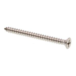 #8 X 2 in. Grade 18-8 Stainless Steel Phillips Drive Flat Head Self-Tapping Sheet Metal Screws (100-Pack)