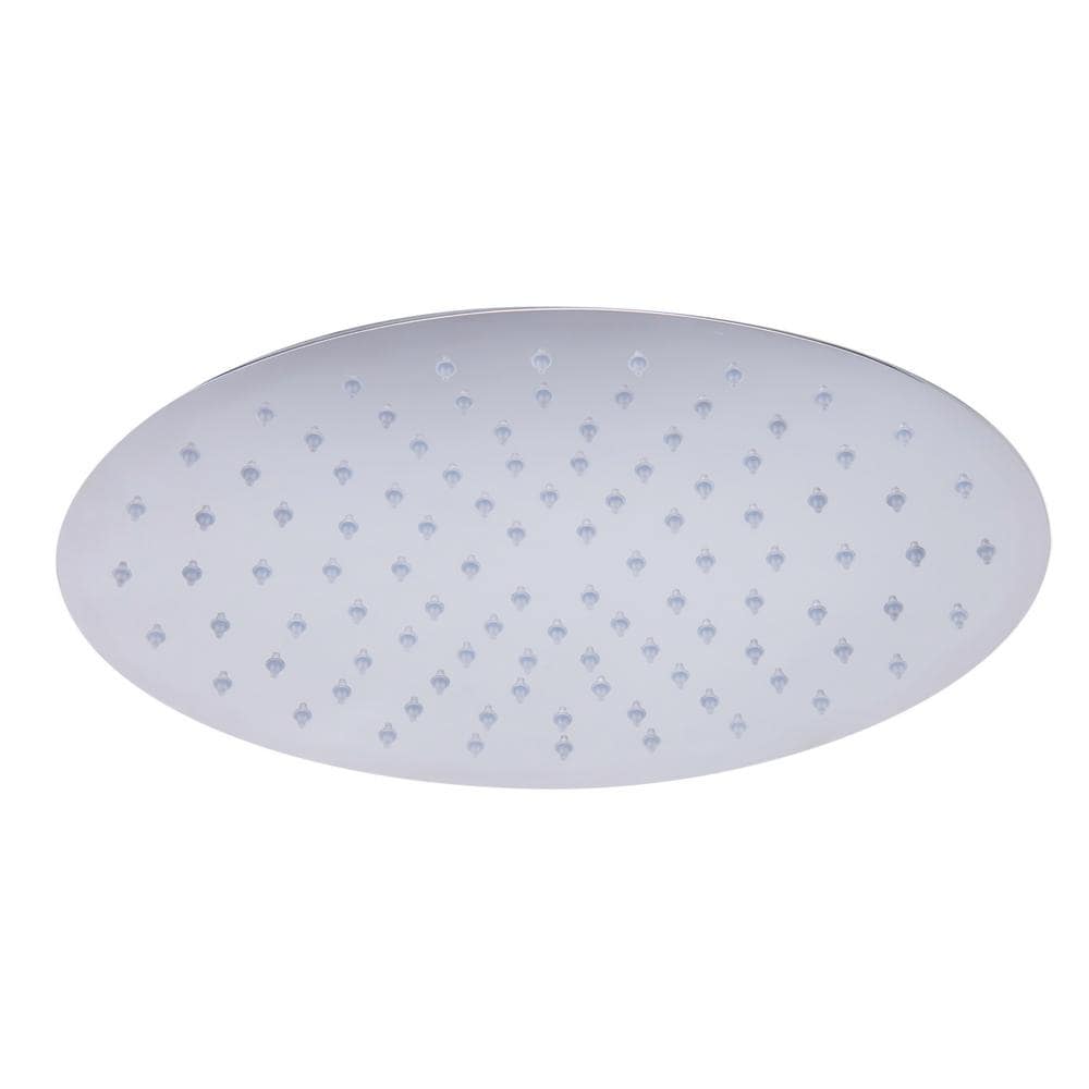 Ultra Thin Polished Stainless Steel Oval Rain Shower Head