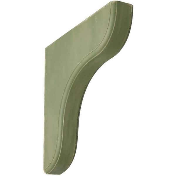 Ekena Millwork 1-3/4 in. x 10-1/2 in. x 10-1/2 in. Restoration Green Eaton Wood Vintage Decor Bracket