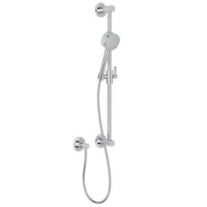Michael Berman 1-Spray Round Handshower with Slide Rail in Polished Chrome Valve Included