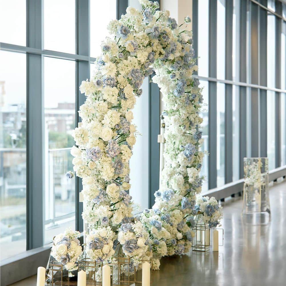 11.1 in. Ivory Outdoor Artificial Flower for Decoration (Set of 104)