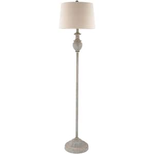 Hadlee 59 in. Gray Indoor Standard Floor Lamp