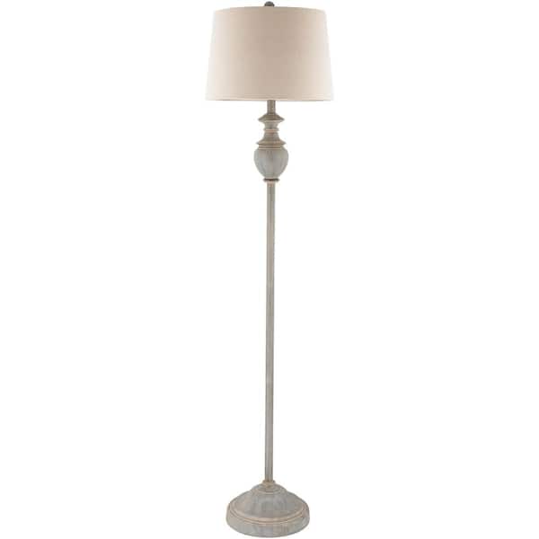 Livabliss Hadlee 59 in. Gray Indoor Standard Floor Lamp