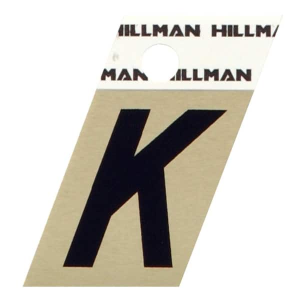 Hillman 1-1/2 in. Aluminum Angle-Cut Letter K
