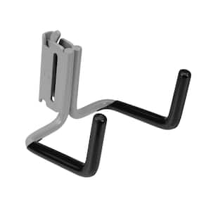 Grey Powder Coated Dual Arm Tool Storage Hook (1-Pack)