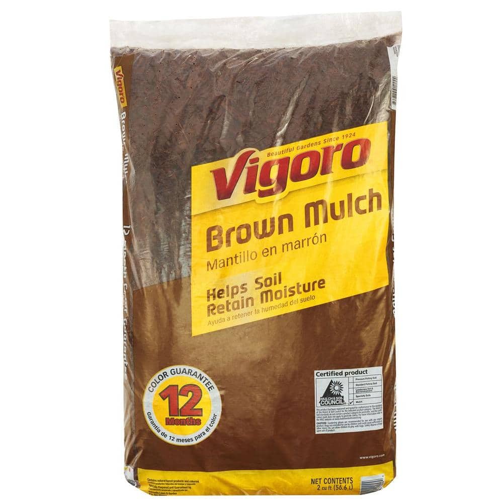 Vigoro 2 cu. ft. Brown Mulch 133614 The Home Depot