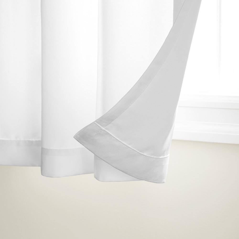 Winter White Polyester Light Filtering Grommet Curtain Panels, 54"x108"