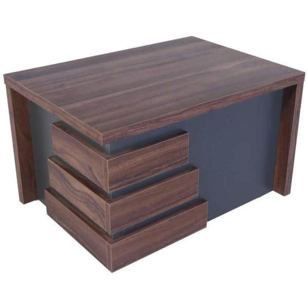 LEXUS 71″ Modern Home & Office Furniture Desk Brown & Black